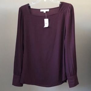 Long sleeve plum dress shirt- Medium